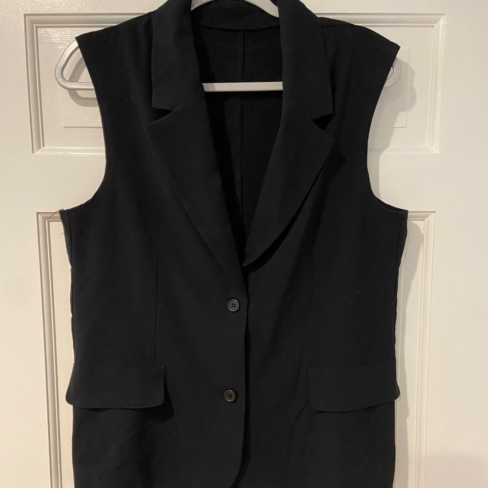 Weissman Mixify Studio Exclusive Black Woven Stretch Suiting Vest – Adult Medium - Picture 2 of 9